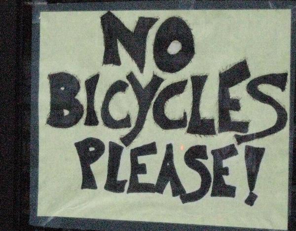 no bikes