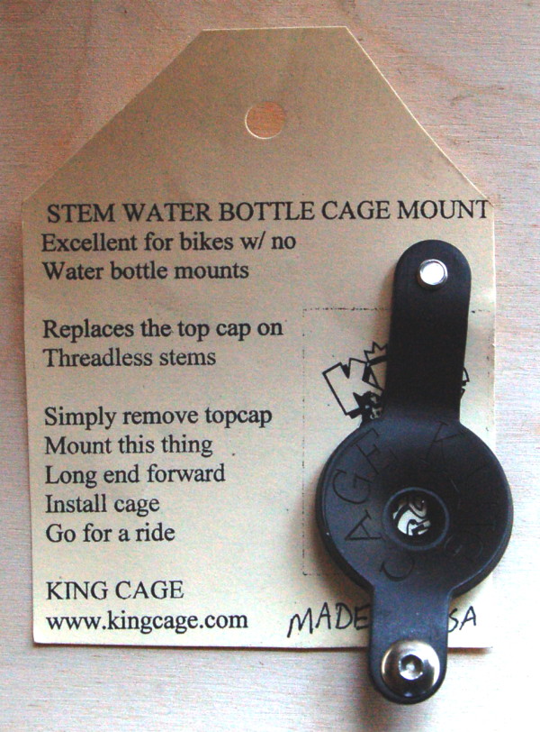 king cage stem
                water bottle cage mount