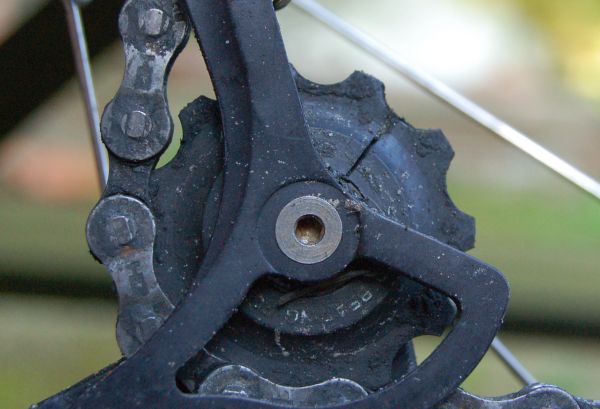 derailleurwieltje (gescheurd)