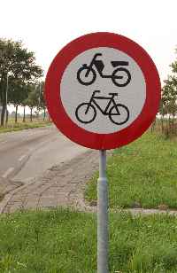 cycling path sign