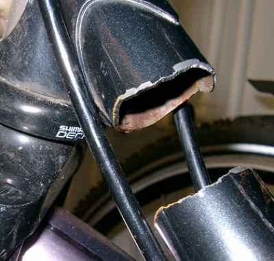 broken bottom tube