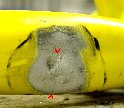cracked rearstay