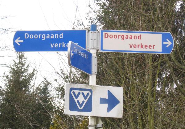 doorgaande
weg