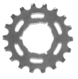 Uniglide (UG) krans (let op
                  de van HG verschillende tandvorm)